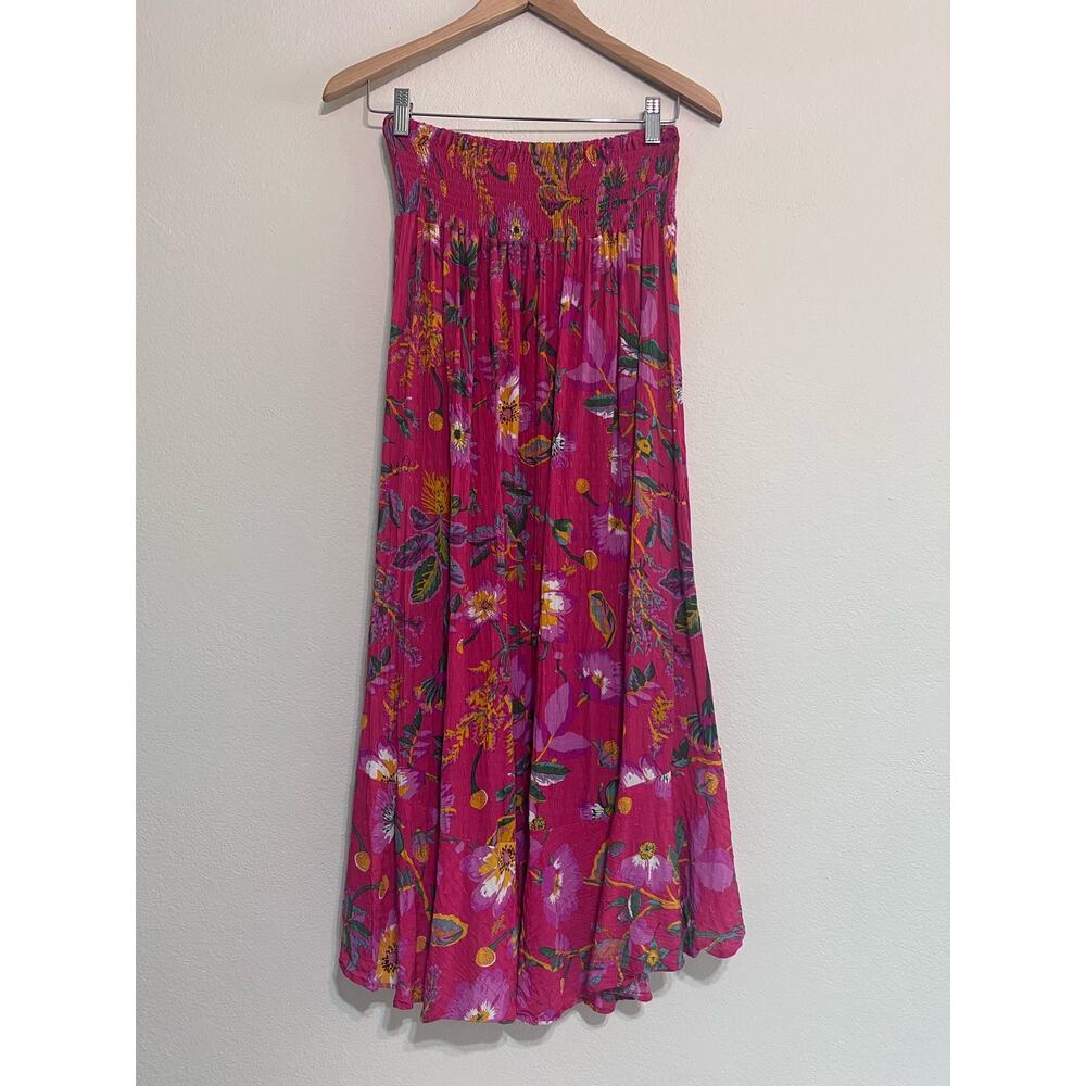 RACHEL Rachel Roy Skirt Women Large Pink Holiday Tropical Floral - Picture 2 of 12